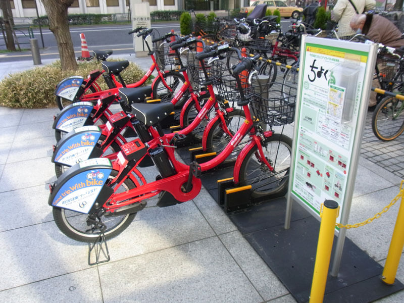 docomoシェアサイクルの電動アシスト自転車の画像