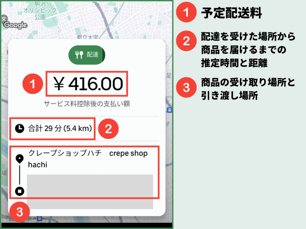 Uber Eats(ウーバーイーツ)配達員の配達の流れ②配達リクエストを受け取る