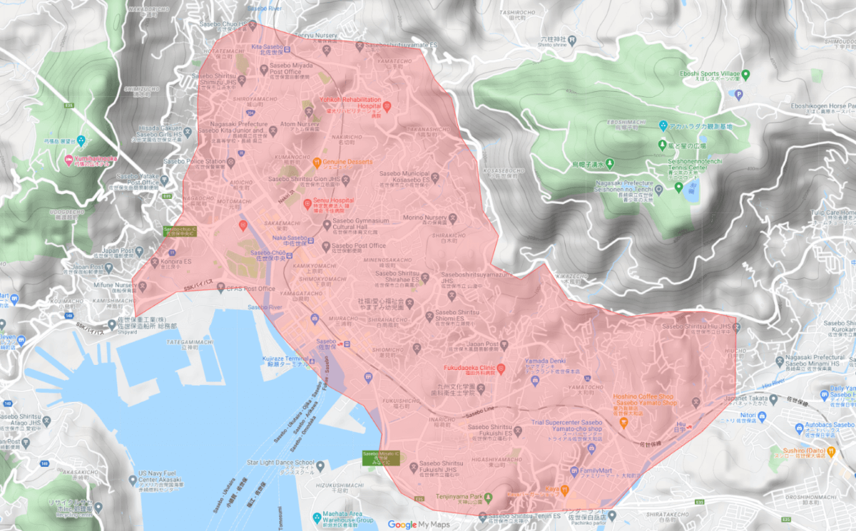 Uber Eats（ウーバーイーツ）長崎県佐世保市エリア