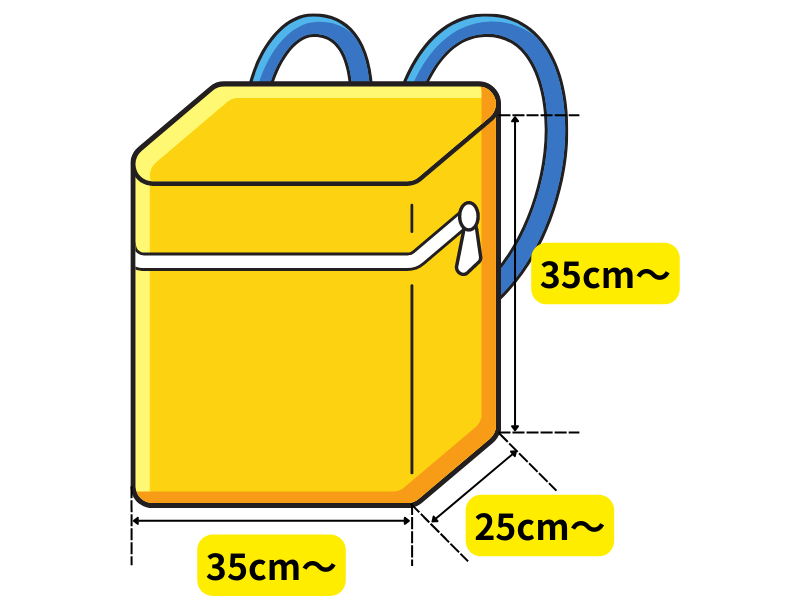 出前館のバッグの規定の大きさ・サイズ