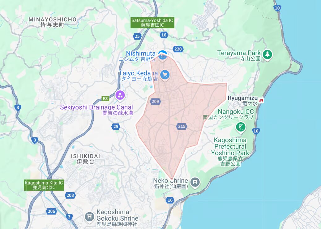 鹿児島市　トゥデイ　通勤、ウーバー等にいかがですか？ ubereats-area-kagoshima202503.jpg