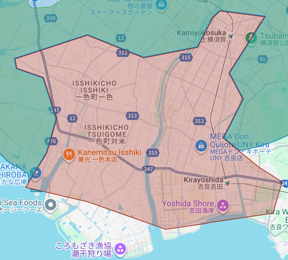 西尾市のUber Eats(ウーバーイーツ)配達エリア